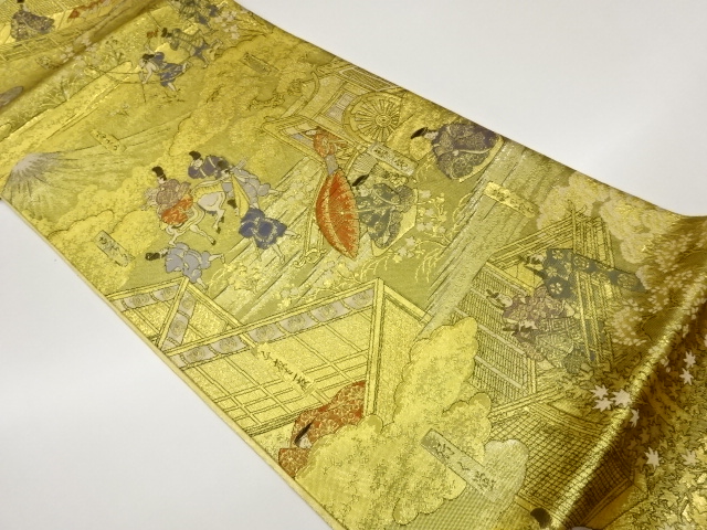 JAPANESE FUKURO OBI / GOLD FOIL / PLATINUM​ FOIL / WOVEN THE TALES OF ISE